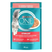 Purina ONE Sterilised для стерилизованных кошек с лососем и морковью, 85 г