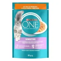 Purina ONE Sensitive для кошек с чувствительным пищеварением с курицей и морковью, 85 г