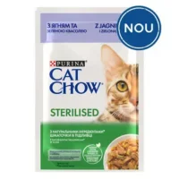 Cat Chow Sterilised для стерилизованных кошек с ягнёнком и горошком, 85 г