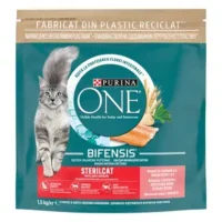 Purina ONE Sterile для стерилизованных кошек с лососем и пшеницей, 800 г