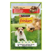 Friskies Adult кусочки в соусе для собак с говядиной и картофелем, 85 г