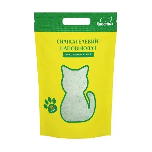 Hvostik așternut 15 l din silicagel fin 0.5-2 mm cu granule verzi