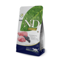Farmina N&D Prime Cat с ягнёнком и черникой, сухой корм для взрослых кошек, 1,5 кг