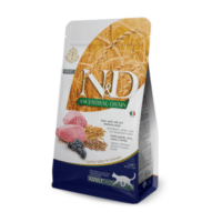 Farmina N&D Ancestral Grain Cat с ягнёнком, черникой и полбой, сухой корм для взрослых кошек, 1,5 кг