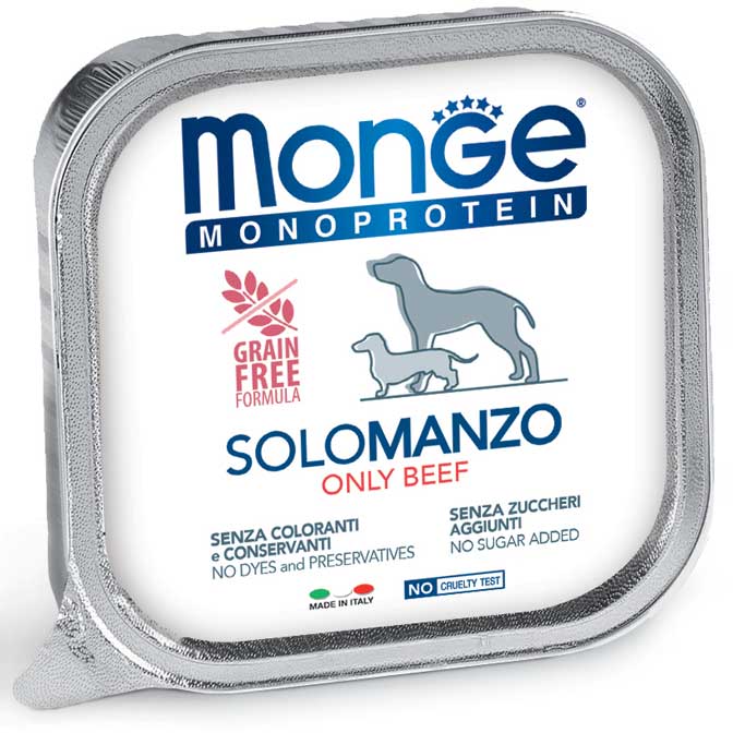 Monge Dog Solo Pâté Monoprotein, говядина, 150 г