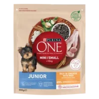 Purina ONE Mini Dog Junior для щенков мелких пород с курицей и рисом, 800 г