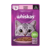 Whiskas Adult с лососем для взрослых кошек, 85 г