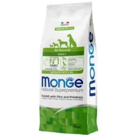 Monge Dog All Breed Adult, кролик с рисом и картофелем, 12 кг