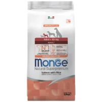 Monge Dog Mini Adult, лосось с рисом, 2.5 кг