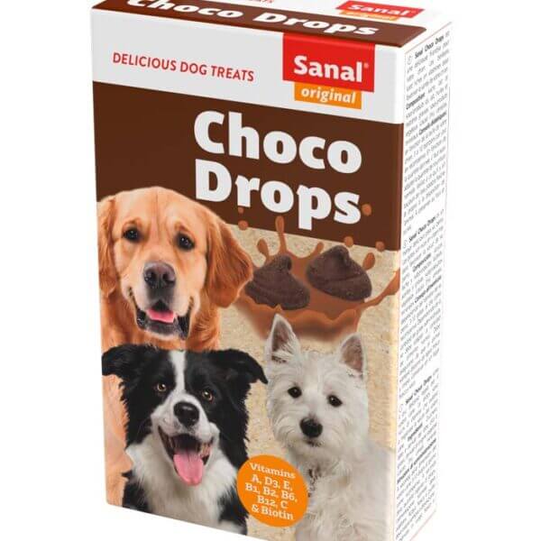 Sanal Dog Chocodrops, шоколадные капельки, 125 г