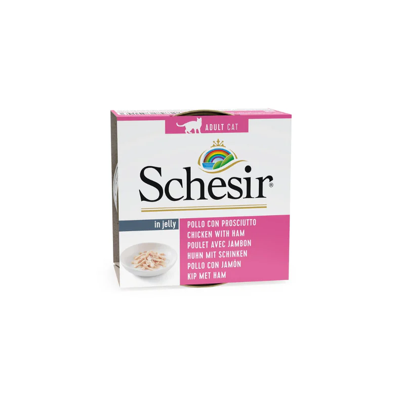 Schesir C&B, курица с ветчиной, в желе, 85 г