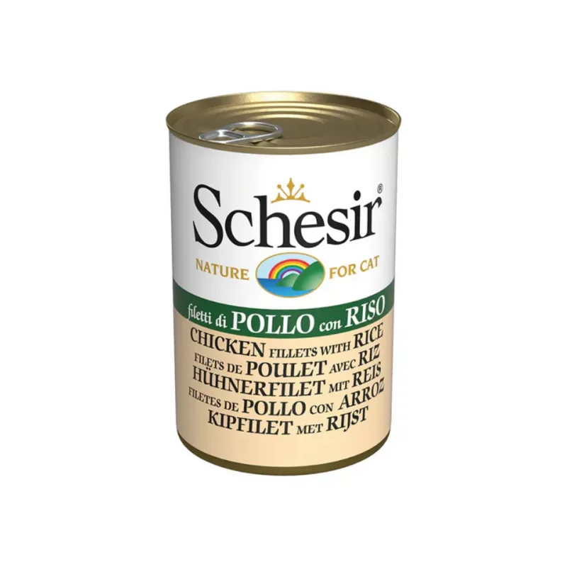 Schesir C&B, курица с рисом, в желе, 140 г