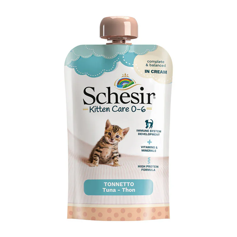 Schesir Kitten Cream 0-6, тунец, 150 г