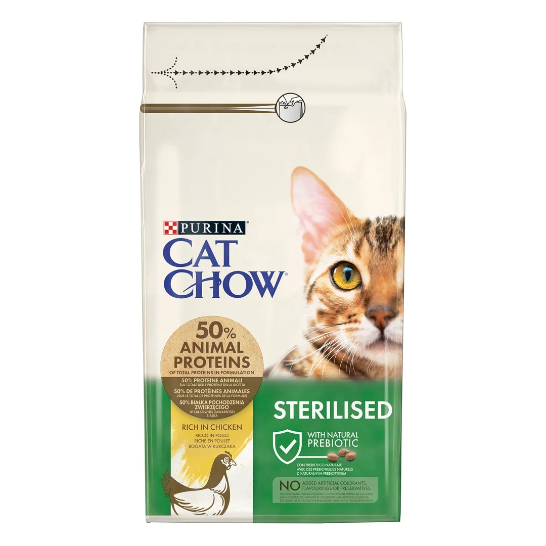 Cat Chow Special Sterile сухой корм для стерилизованных кошек с курицей, 15 кг