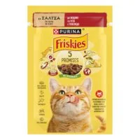 Friskies кусочки в соусе для кошек с говядина, 85 г