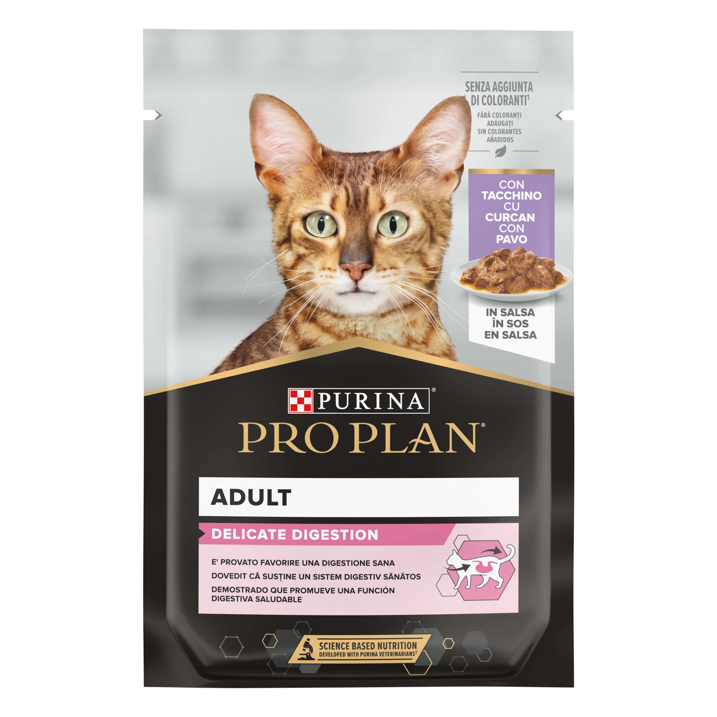 Pro Plan Delicate кусочки в соусе для кошек с чувствительным пищеварением с индейкой, 85 г
