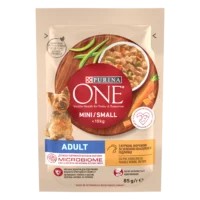 Purina ONE Mini Dog Adult с курицей и морковью, 85 г