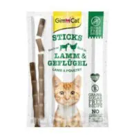 Gimcat палочки с ягнёнком и курицей, лакомство для кошек, 4 шт