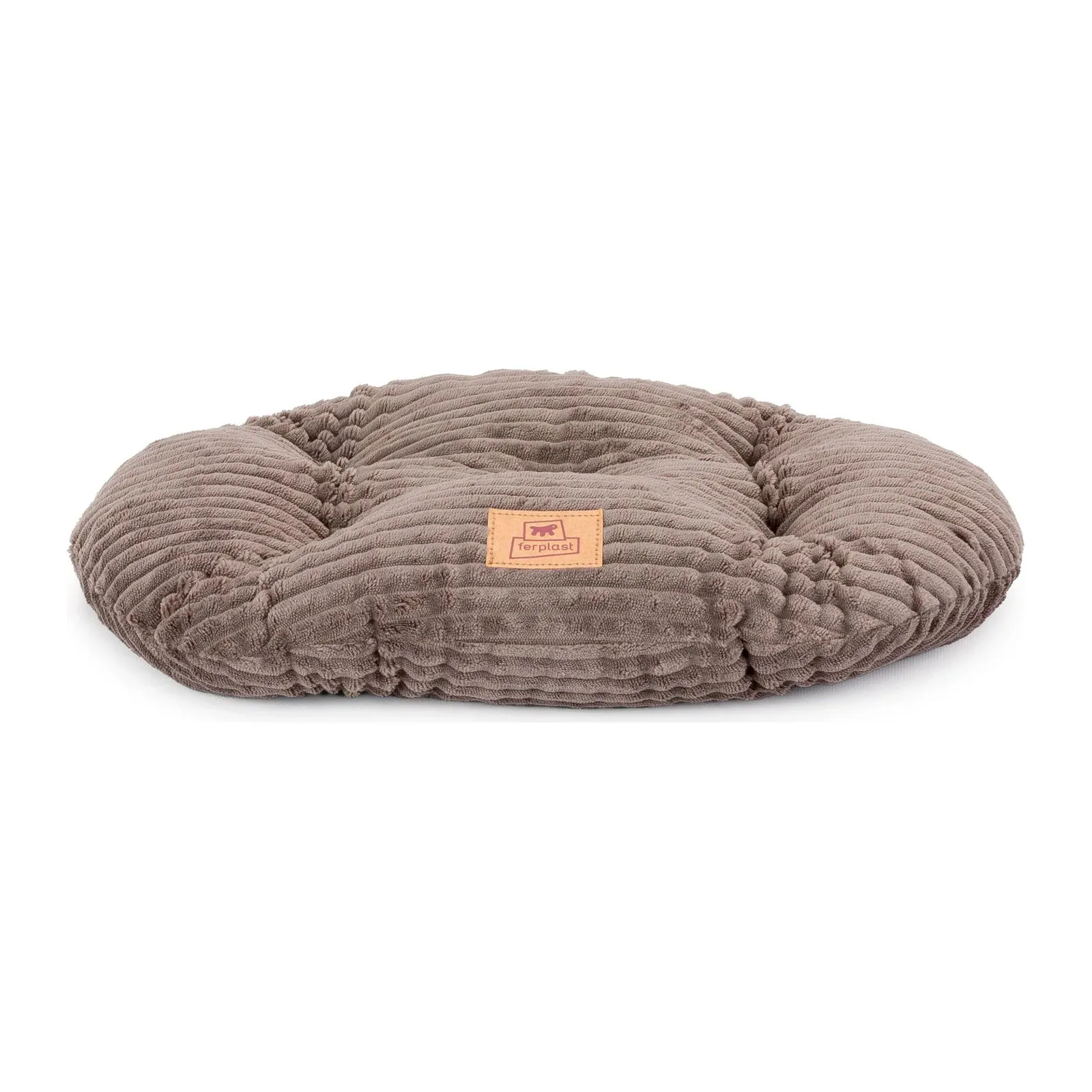 Ferplast Relax Corduroy, овальный вельветовый матрас для собак и кошек, 55×36 см