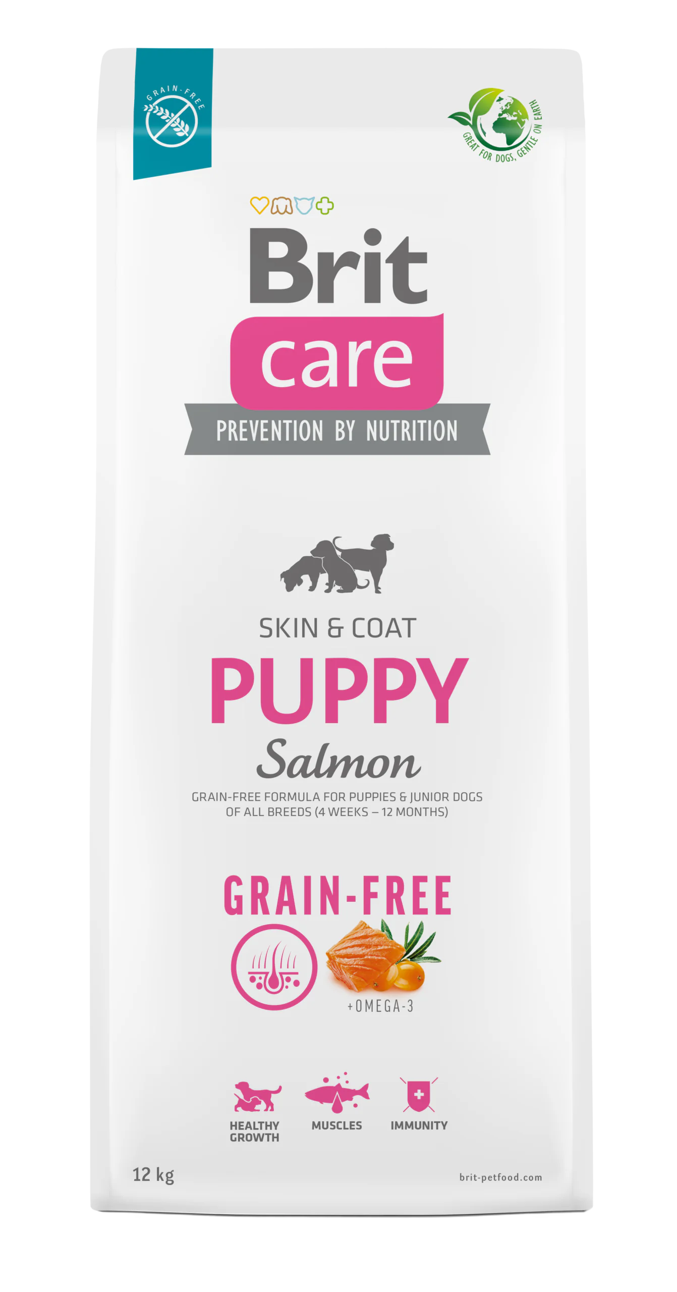 Brit Care Grain-Free Puppy, somon, 12 kg