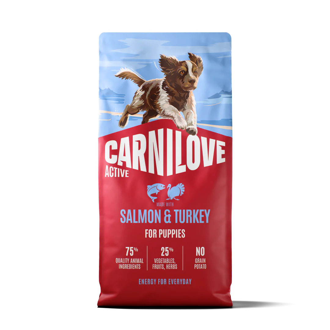 Carnilove Dog Active Puppy, лосось, индейка, 1 кг