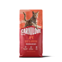 Carnilove Cat Sterilised, говядина, оленина, 2 кг