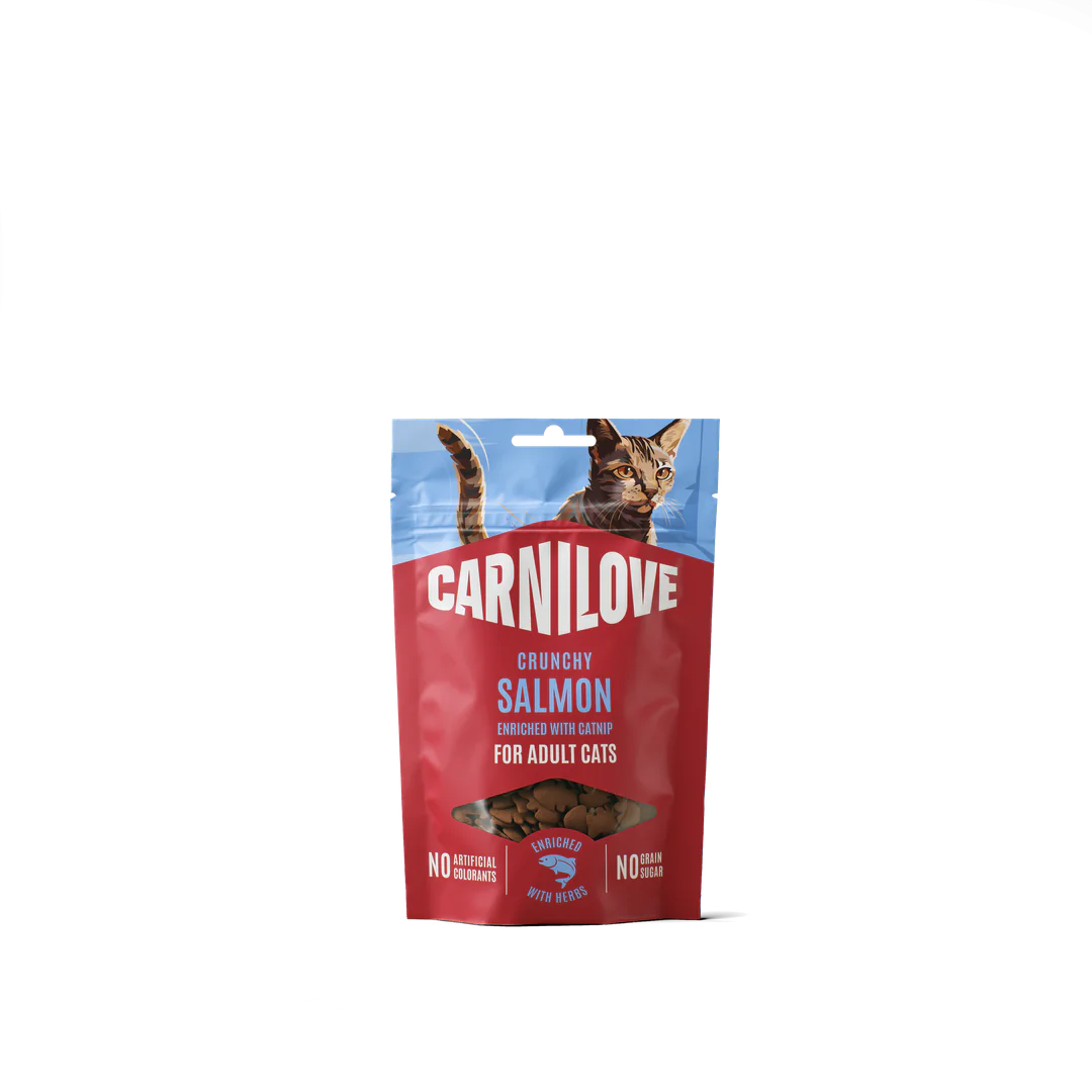 Carnilove Crunchy Snack, лакомство для кошек, лосось с кошачьей мятой, 50 г