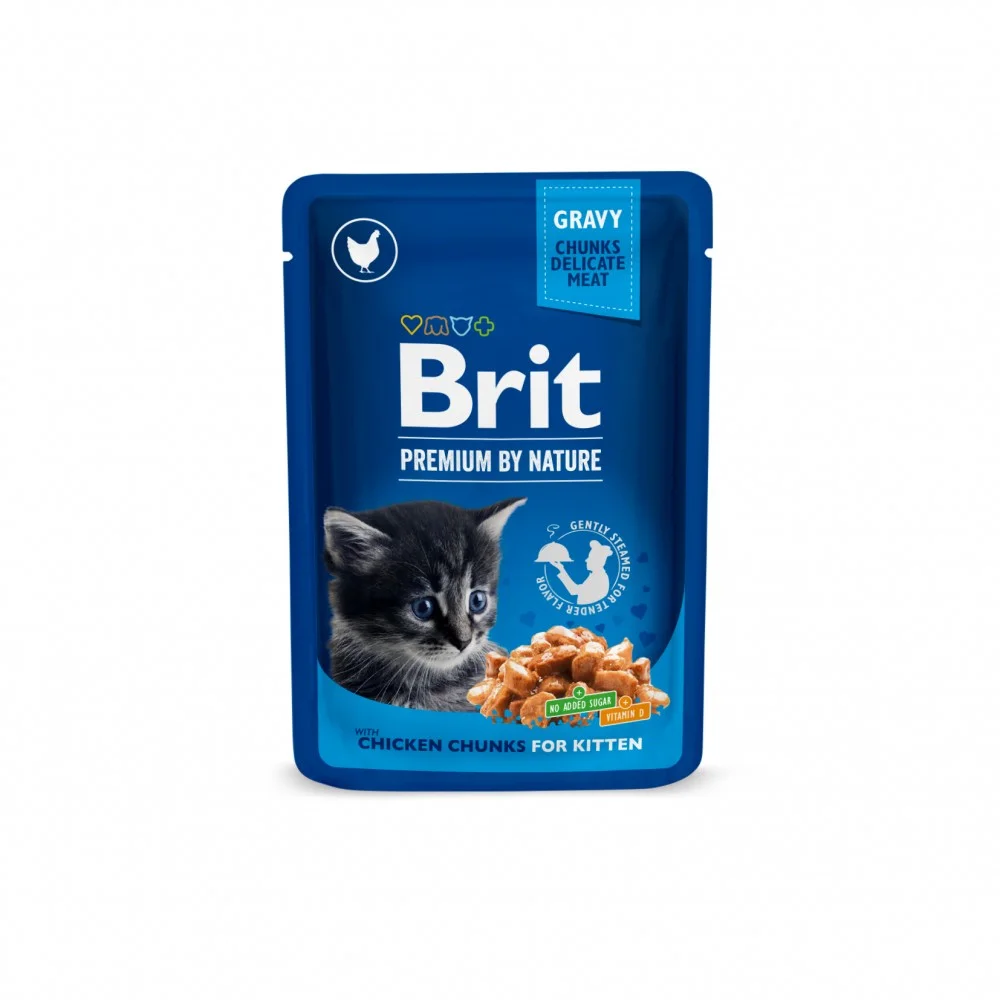 Brit Premium Cat Kitten, pui, 100 g