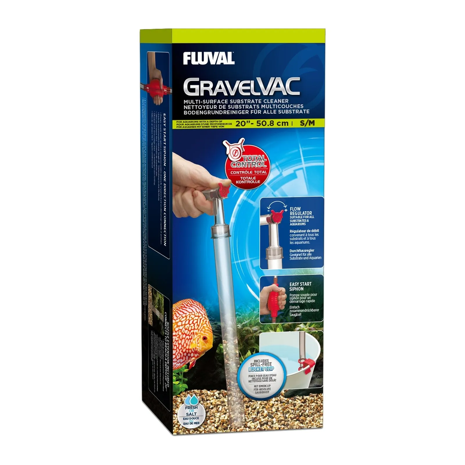 Fluval GravelVAC, sifon pentru curățarea substratului din acvariu, S/M