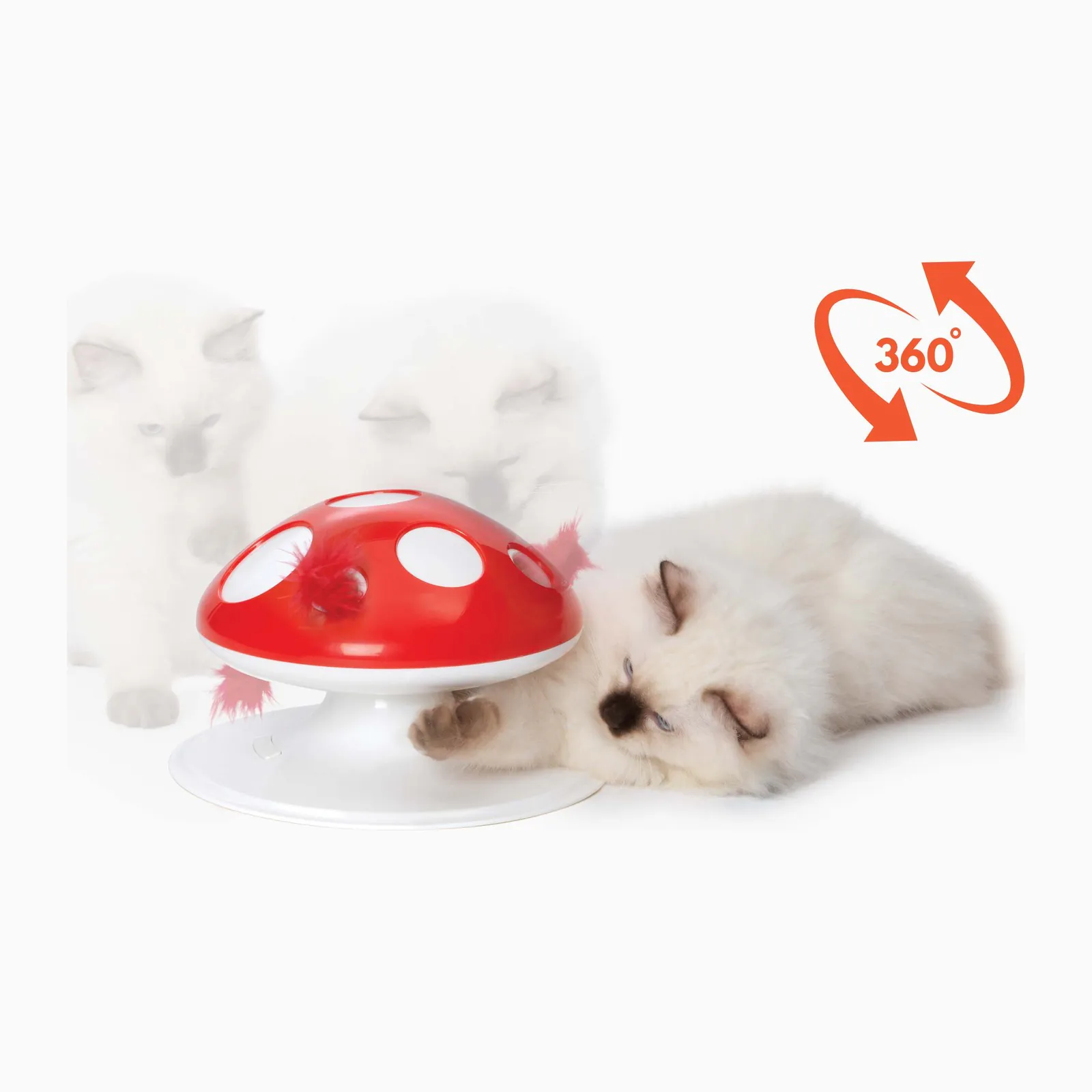 Catit Senses Mushroom, интерактивный гриб с пером для кошек