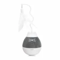Catit PIXI Spinner, вращающаяся игрушка с пером и лакомствами для кошек, серебристая