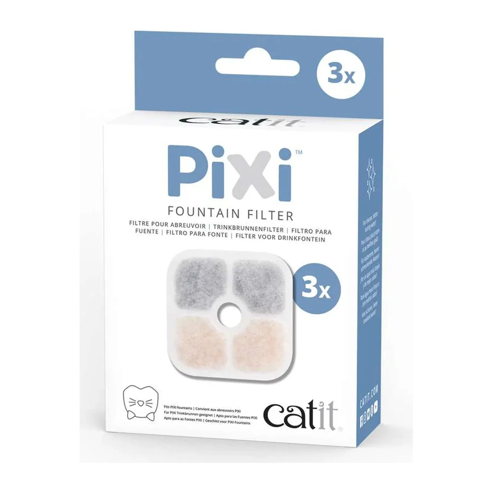 Catit PIXI, сменные фильтры для питьевого фонтана, 3 шт.