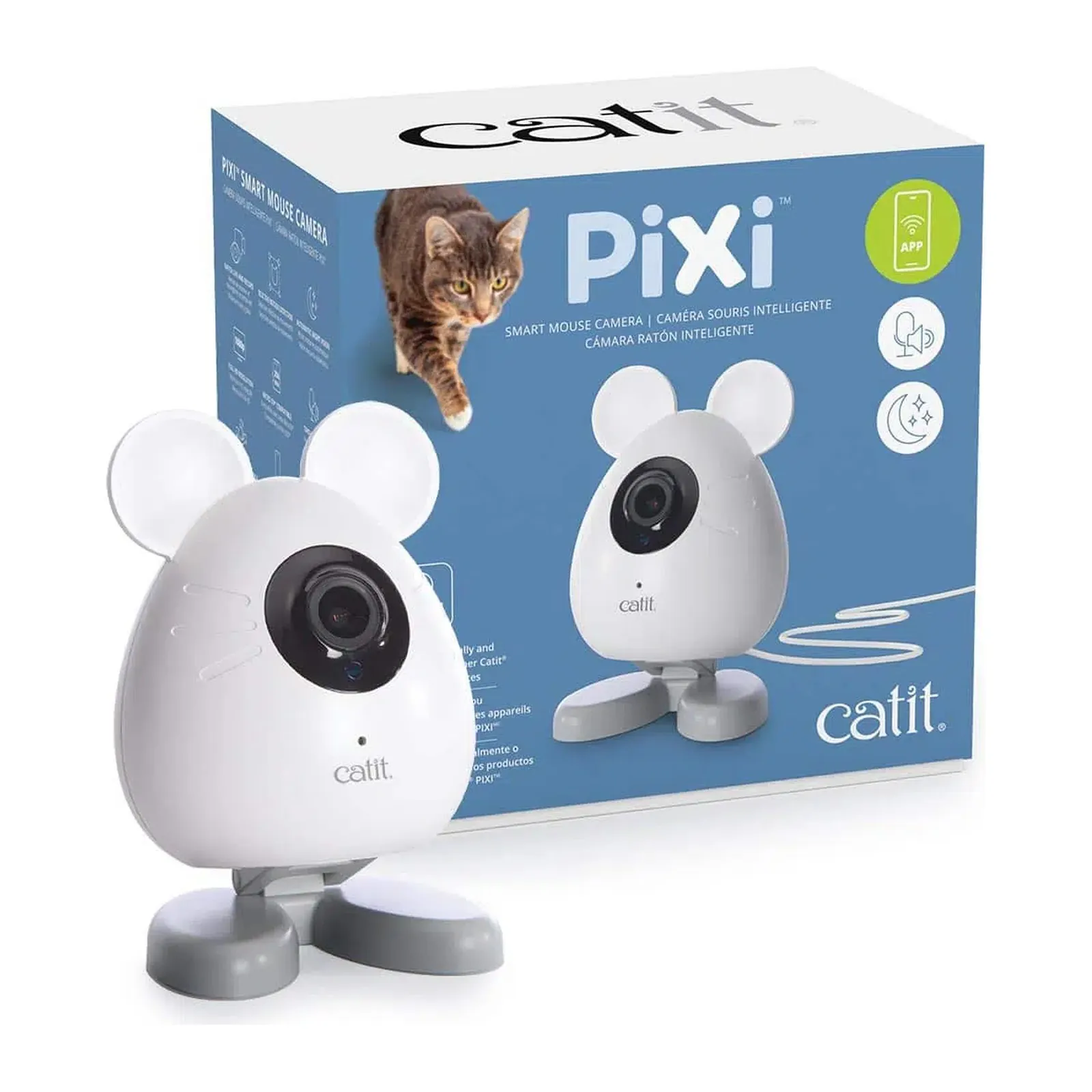 Catit PIXI Smart Mouse Camera, камера для наблюдения за кошкой с ночным видением
