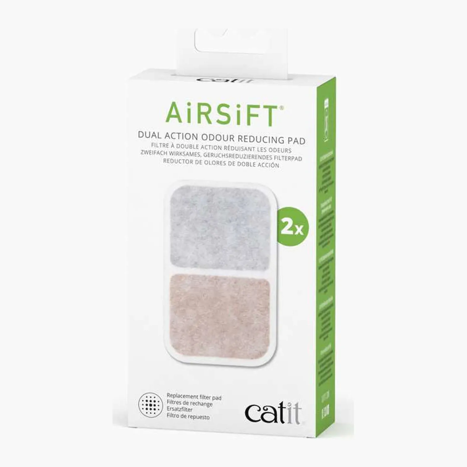 Catit Airsift Dual Action, сменный фильтр от запаха для кошачьего туалета, 2 шт.
