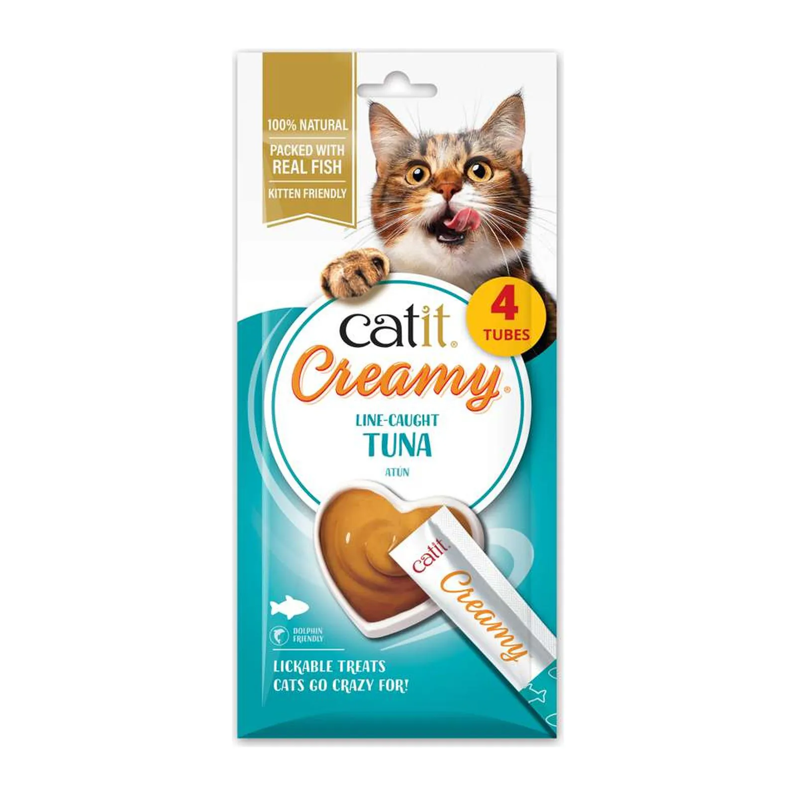 Catit Creamy, кремовое лакомство для кошек, тунец, 4×10 г