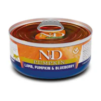 Farmina N&D Pumpkin с ягнёнком, тыквой и черникой, влажный корм для кошек, 70 г