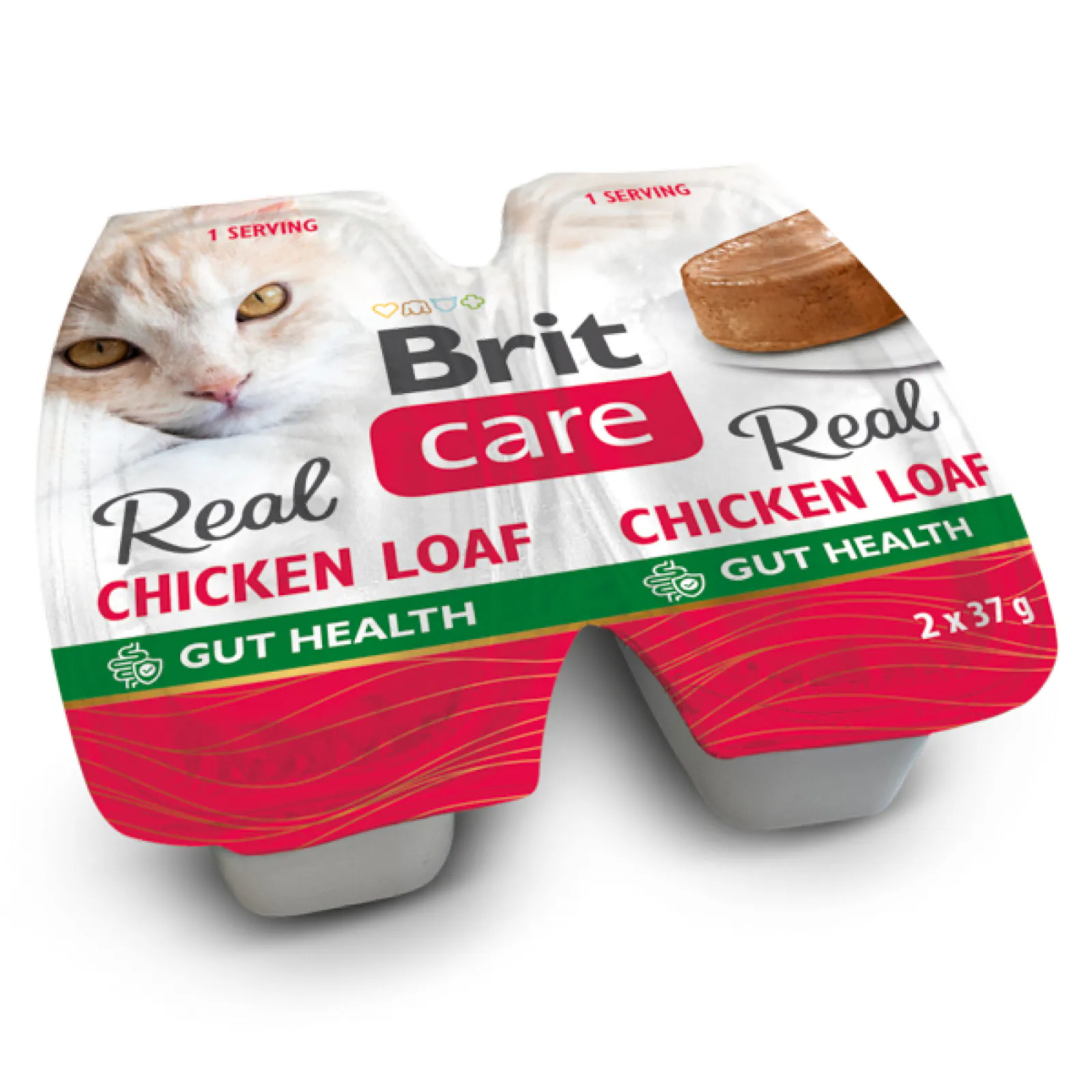 Brit Care Cat Real Chicken Loaf, 2×37 г