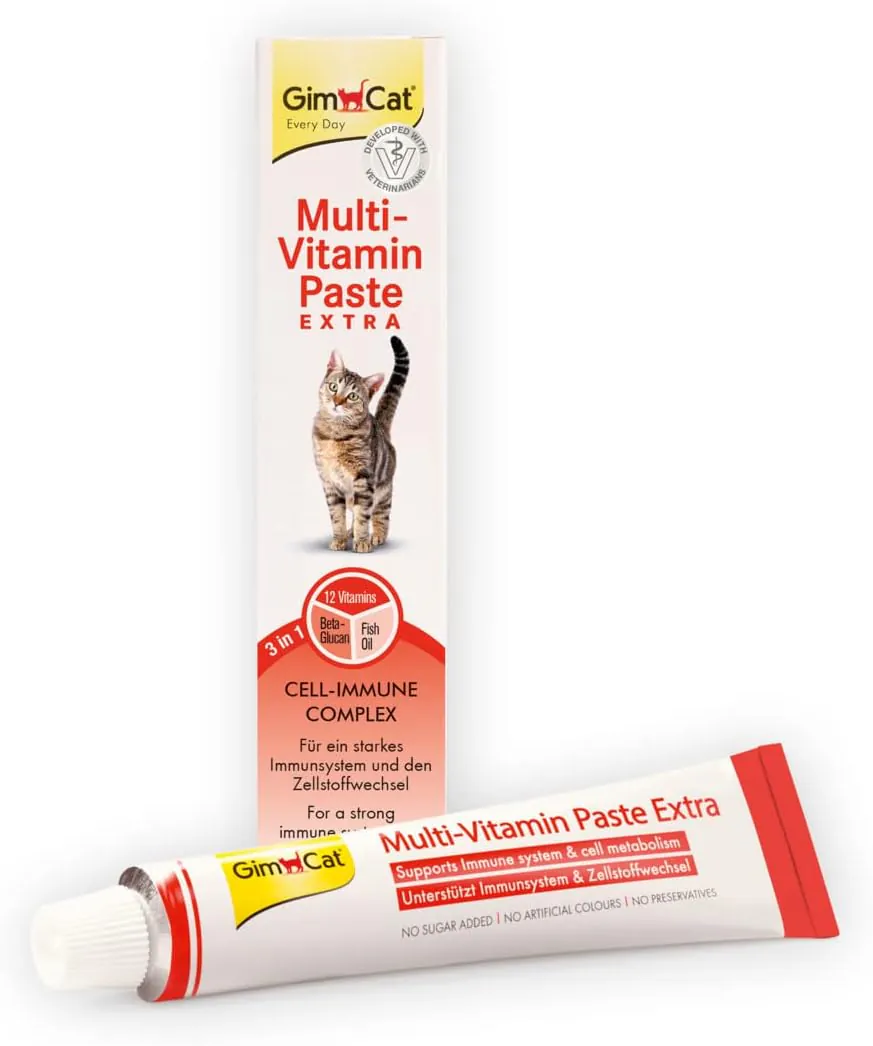 Gimcat Paste Multivitamin, recompense pentru pisici, multivitamine, 100 g