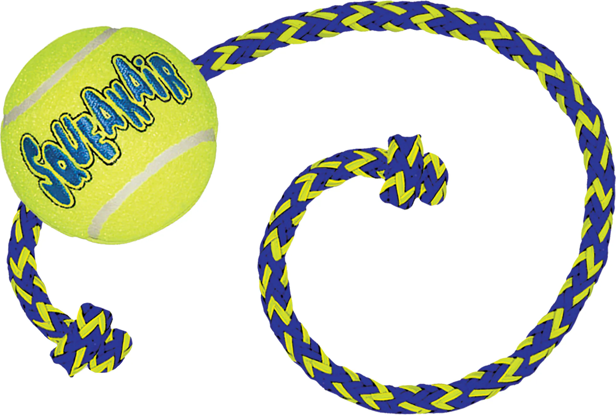 KONG Squeakair Ball с верёвкой
