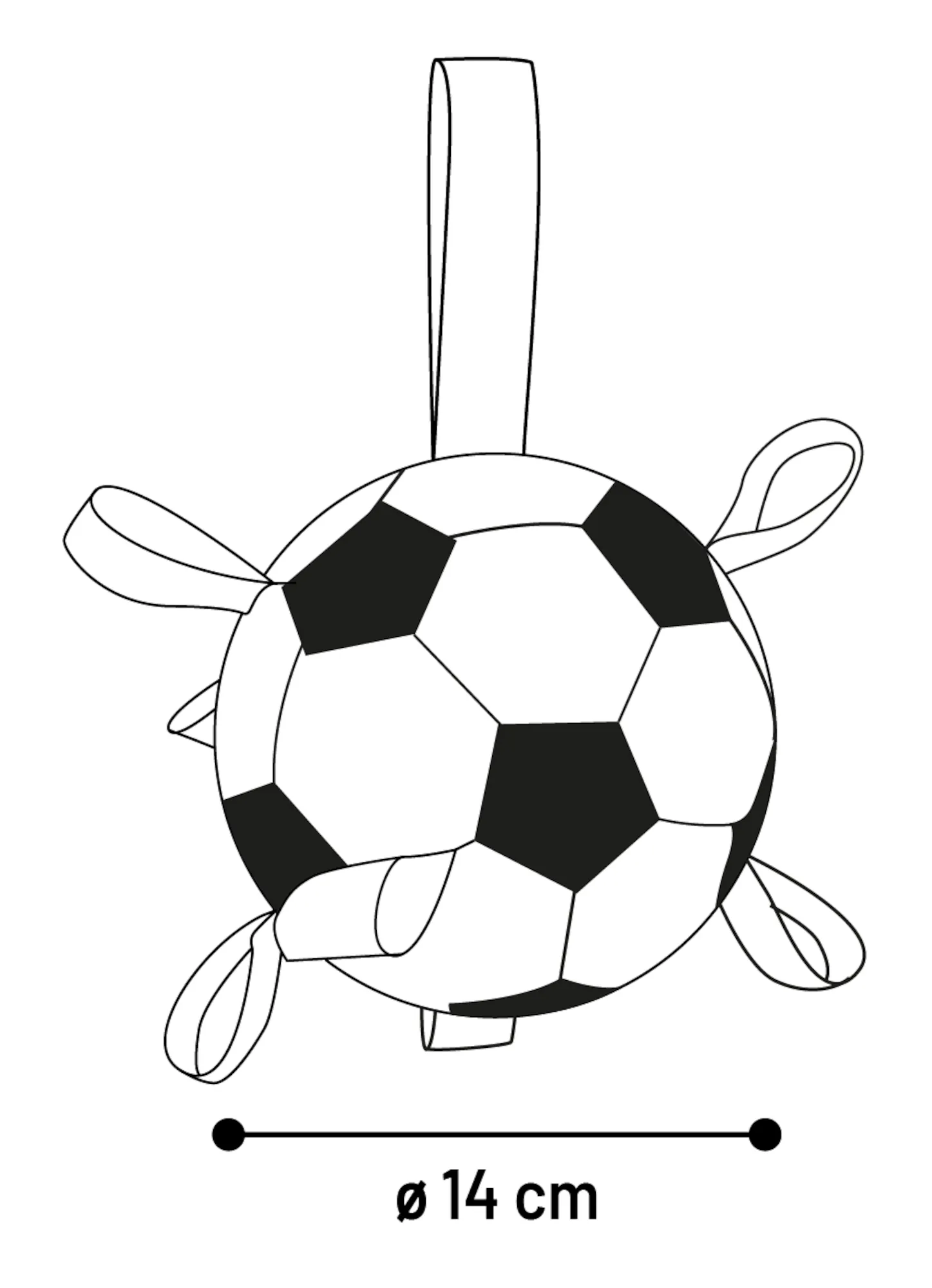 Flamingo Football Ribbons Small