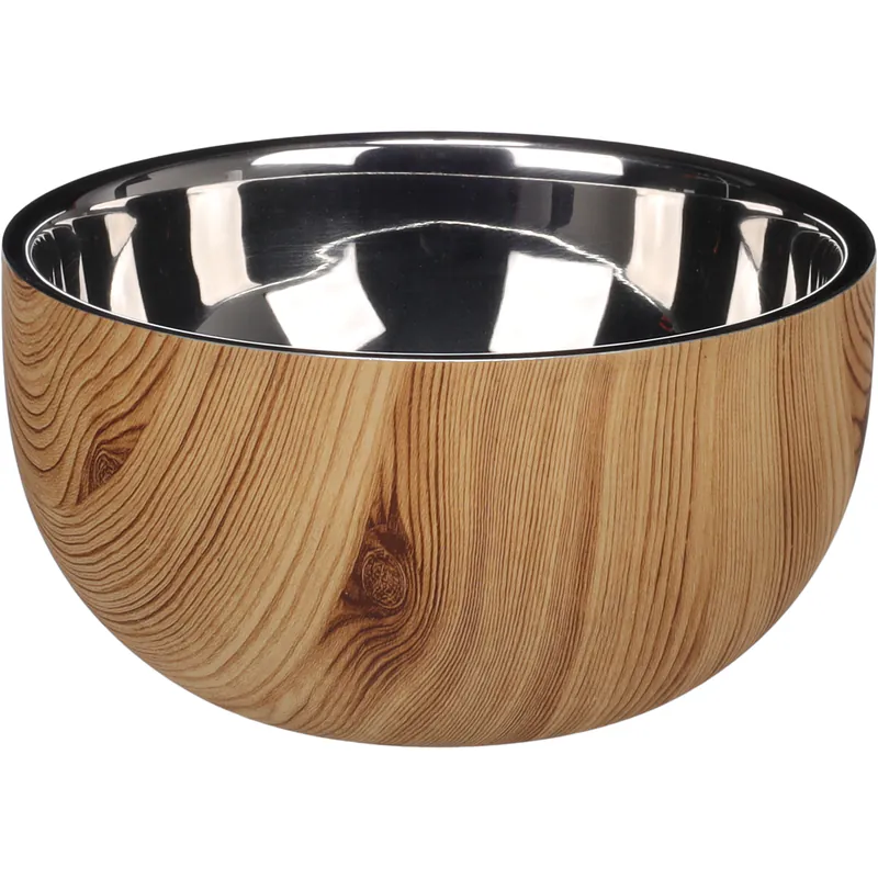 Flamingo Миска из нержавеющей стали Oase Round Wood Grain