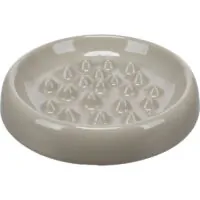 Flamingo Cena Slow Feeder, миска керамическая для собак, 250 мл, серо-бежевая
