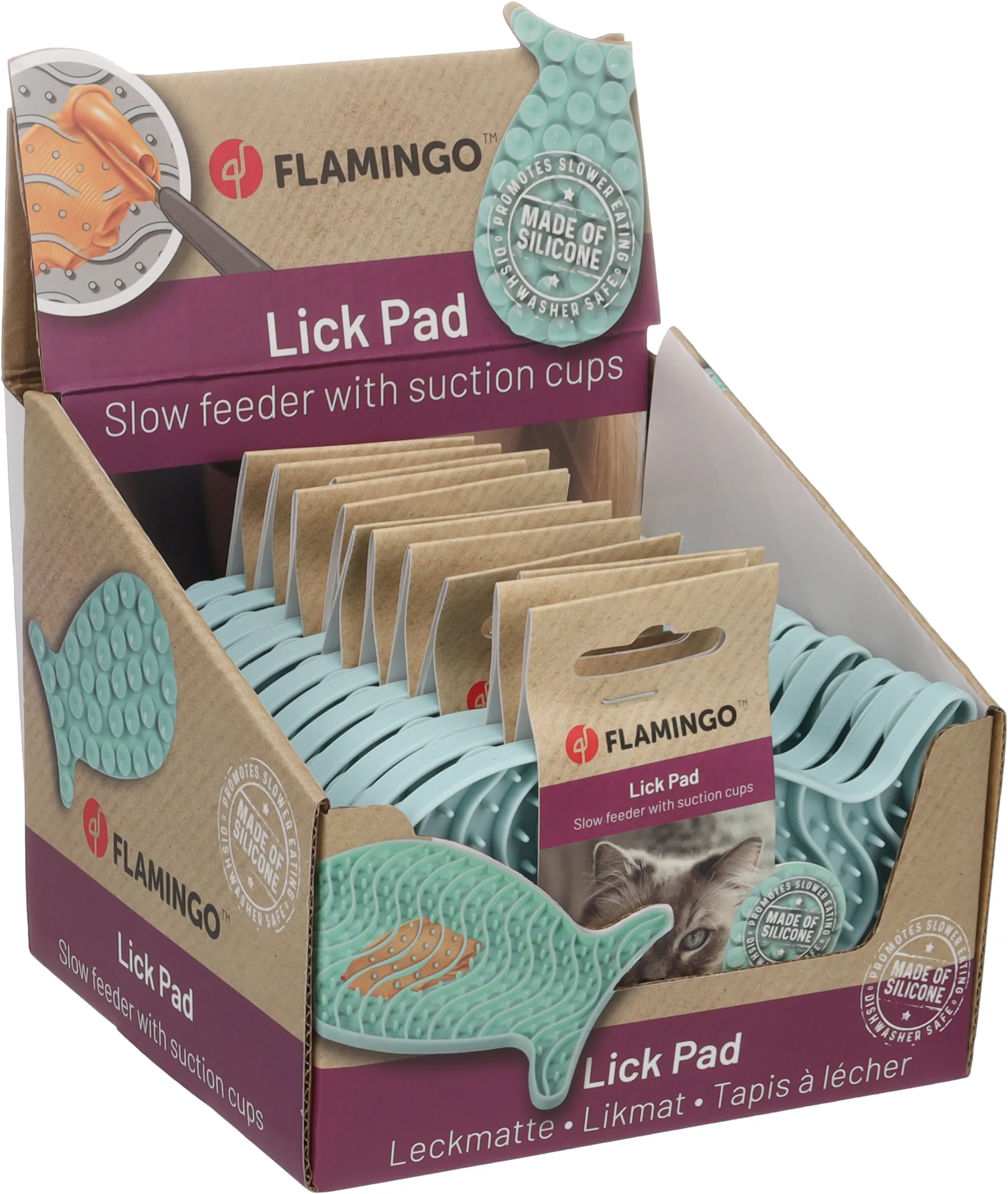 Flamingo Lick Pad Marta Silicone Fish