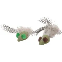 Flamingo Katti, мышка из кошачьей мяты с перьями для кошек, 11,5 см