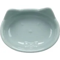 Flamingo Cena Oval, миска керамическая для кошек, 300 мл, зелёная