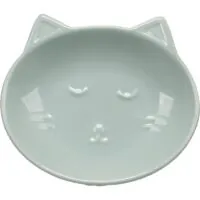 Flamingo Cena Oval, миска керамическая для кошек, 135 мл, зелёная