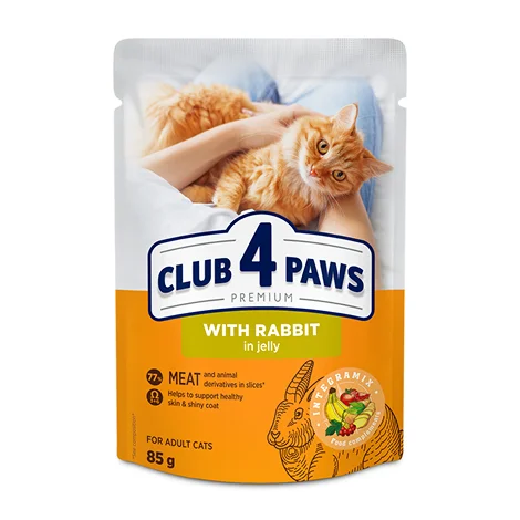 Club 4 Paws Premium кроликом в желе, поштучный пауч 85 г