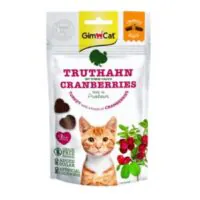 Gimcat Crunchy Snack с индейкой и клюквой, хрустящее лакомство для кошек, 50 г