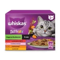 Whiskas Tasty Mix Creamy 9+3, мультипак 12×85 г, акция 9+3, 1020 г, для взрослых кошек