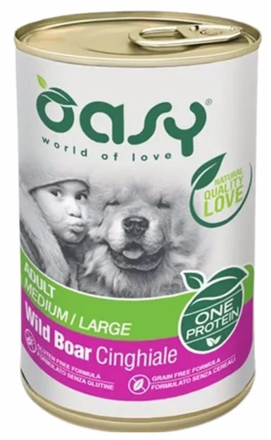 Oasy One Protein Adult Medium/Large, кабан, 400 г